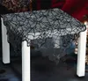 Schwarze Spinnweben Spitzen Tischdecke 100x75cm Produktbild-Vorschau 3