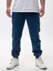 Herren Blau Jigga Wear Stripe Zip Cargo Jeans Jogger Hose M Produktbild-Vorschau 4