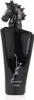 A black perfume bottle with a horse head cap. Voir les images du produit
