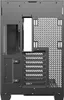 The back view of a black computer case. Voir les images du produit