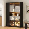 Vitrine Merax 2 en 1 à porte vitrée LED avec étagères Voir les images du produit 3