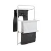 A white drying rack with clothes on it. Produktbild-Vorschau