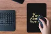 MuchoWow® Mauspad Mousepad Zitate - Glücklich - Gold - Produktbild-Vorschau 4