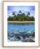 Gerahmtes Poster - Rahmen in heller Eiche - Strand lagune Produktbild-Vorschau 1
