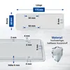 2x Lampenabdeckung passend wie Bosch 00264984 175x60mm Produktbild-Vorschau 3