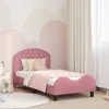 vidaXL Kinderbedframe met hoofdeinde, roze, 80 x 160 cm, Productafbeelding-voorbeeld 2