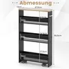 COSTWAY Wózek do wnęki o szerokości 13 cm, 4 półki, wąski Podgląd zdjęcia produktu 3