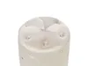 BELIANI Pouf Cremeweiß Samt Rund 40 cm Gesteppt mit Produktbild-Vorschau 3