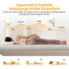 A woman lying on a mattress with an ergonomic curve diagram showing body support. Produktbild-Vorschau