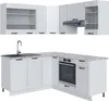 Eckküche Vicco Fame-Line Weiß Landhaus/Weiß 190 x 60 cm , Produktbild-Vorschau 1