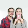 Mr. & Mrs. Panda Postkarte Einhorn Sänger - Rot Pastell - Produktbild-Vorschau 4