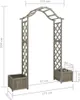 vidaXL Záhradná pergola s kvetinovým boxom Sivá Masívne Náhľad obrázku produktu 6
