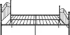A black metal bed frame is shown against a white background. Náhled obrázku produktu