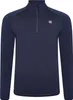 A navy blue long-sleeved shirt with a quarter-zip. Produktbild-Vorschau