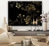 MuchoWow® - Leinwandbilder - Blumen - Schwarz - Gold - Produktbild-Vorschau 7