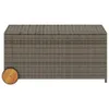 Gartentruhe mit Rollen Grau 190L Poly Rattan - Gartenboxen Produktbild-Vorschau 4
