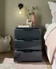 Nachtkommode >Pari< 3 Schubladen, Graphit / Glas Produktbild-Vorschau 9