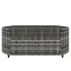 vidaXL 3-tlg. Garten-Lounge-Set mit Kissen Grau Poly Rattan Produktbild-Vorschau 9