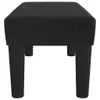 A black velvet ottoman with four black legs against a white background. Náhľad obrázku produktu
