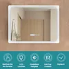 Badspiegel mit Beleuchtung 80x60cm LED Spiegel mit Uhr | Produktbild-Vorschau 3