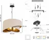 Diagrams showing the dimensions and assembly of a pendant lamp. Produktbild-Vorschau
