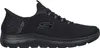 A black Skechers sneaker is shown from the side against a white background. Voir les images du produit