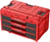QBrick QBRICK ONE tool box with 3 drawers 2.0 RED Náhled obrázku produktu 1