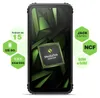 A smartphone with marketing graphics highlighting its features. Produktbild-Vorschau