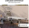 Casaria Chaise longue de jardin Malta Crème 210cm Transat Voir les images du produit 2