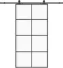 Posuvné dvere so sadou kovania, čierne 102,5x205 cm, ESG Náhľad obrázku produktu 1