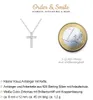 Kreuz Kette: Zirkonia Anhänger Halskette Silber 925 Produktbild-Vorschau 2