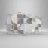 Bilder auf glas - 4 Teile - Geometrie Kunst Stein - Produktbild-Vorschau 3