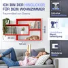 Półka ścienna "Karo" z drewna, czerwona Podgląd zdjęcia produktu 3