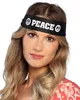 Hippie-Kopfband Peace-Stirnband schwarz-weiss 92cm - Produktbild-Vorschau 3