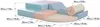 A diagram showing the dimensions of a soft play set. Produktbild-Vorschau