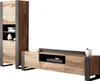 A modern living room furniture set including a tall cabinet and a TV stand, displayed against a white background. Náhled obrázku produktu