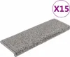 vidaXL Rohožky 15 kusů 65x21x4 cm šedá Obdélníkový okraj Náhled obrázku produktu 1