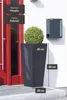 VIVANNO Pflanzkübel Fiberglas CLASSIC Säule, Anthrazit matt Produktbild-Vorschau 2