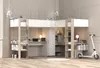 Lit d'angle double avec espace de rangement & bureau - 2 x Voir les images du produit 3