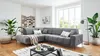 Ecksofa - 317 x 234 cm - Dunkelgrau - Cord - elektr. Produktbild-Vorschau 2