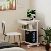 HOMCOM Schreibtisch mit Rollen platzsparender Computertisch Produktbild-Vorschau 6