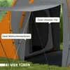 Outsunny Tunnelzelt Campingzelt für 4 Personen mit 2 Produktbild-Vorschau 5