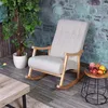 Houpací křeslo HWC-K10, houpací křeslo   látka/textil Náhled obrázku produktu 12