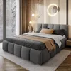 A bedroom scene with a bed, window, and wall decor. Produktbild-Vorschau