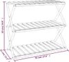 Scaffale pieghevole a 3 ripiani marrone 70x31x63 cm in Anteprima dell’immagine prodotto 8