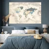 MuchoWow® Poster Weltkarte - Vintage - Pastell 180x120 cm - Produktbild-Vorschau 4