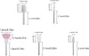 A collage of nail drill bits with measurement labels. Produktbild-Vorschau