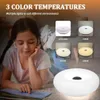 LED Tischlampe, USB Plastik Nachttischlampe, 3 Lichtfarbe Produktbild-Vorschau 3