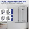 IMPTS Duschwand für Badewanne 140x140cm 3-teilig Faltwand Produktbild-Vorschau 4