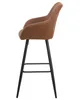 BELIANI Trendy Barstuhl 2er Set Goldbraun Stoff 104 cm Produktbild-Vorschau 6